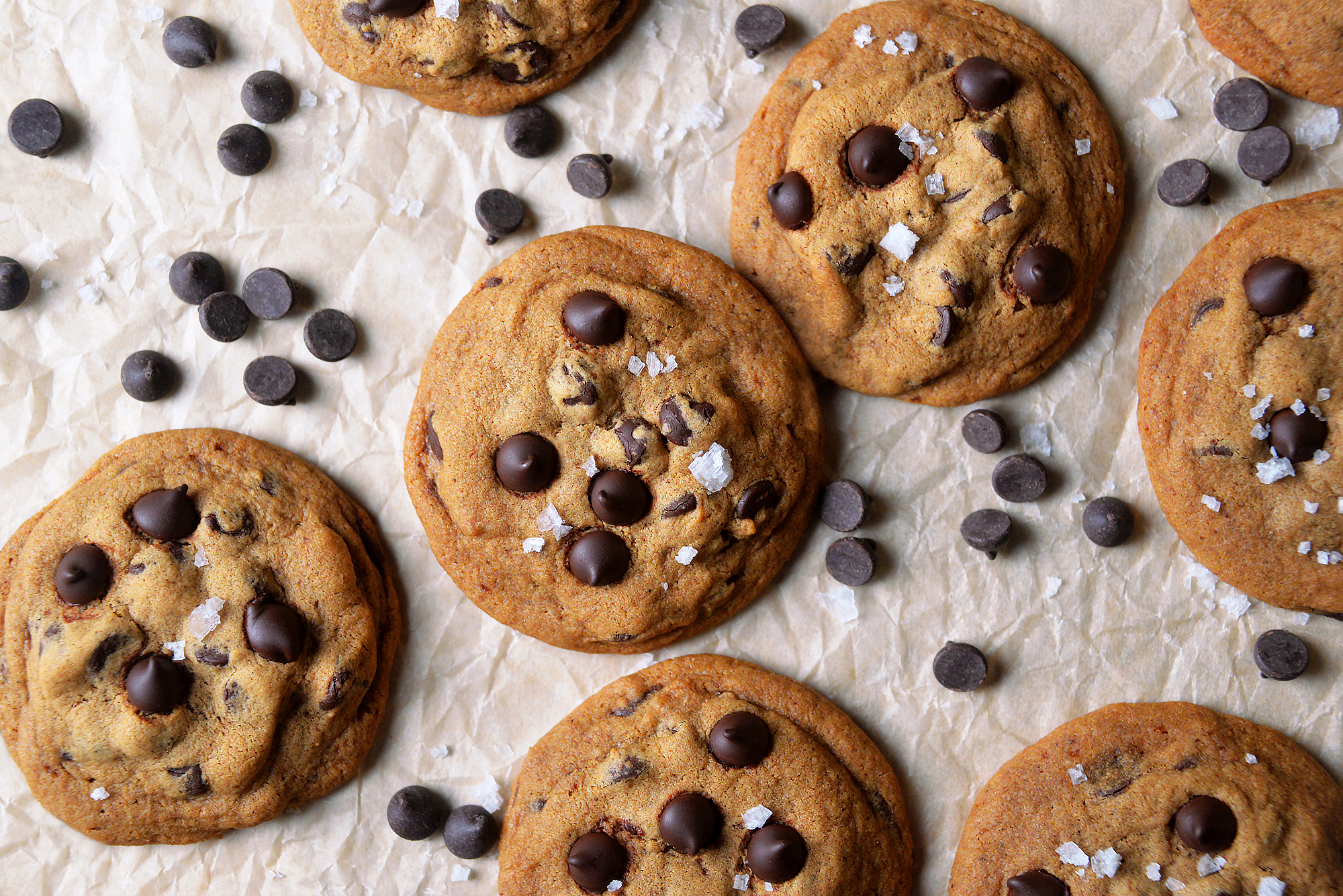 Coconut Sugar & Dark Chocolate Chip Cookies